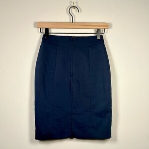 Classic Dark Blue Pencil Skirt